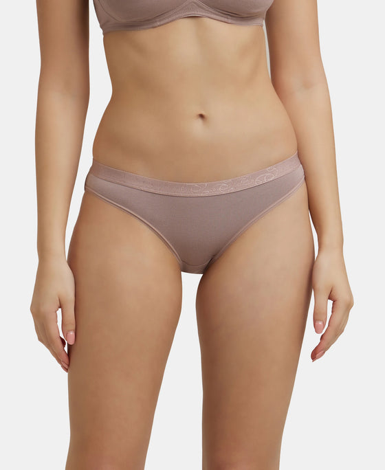 Medium Coverage Super Combed Cotton Elastane Stretch Bikini With Exposed Waistband and StayFresh Treatment - Assorted (Pack of 3)