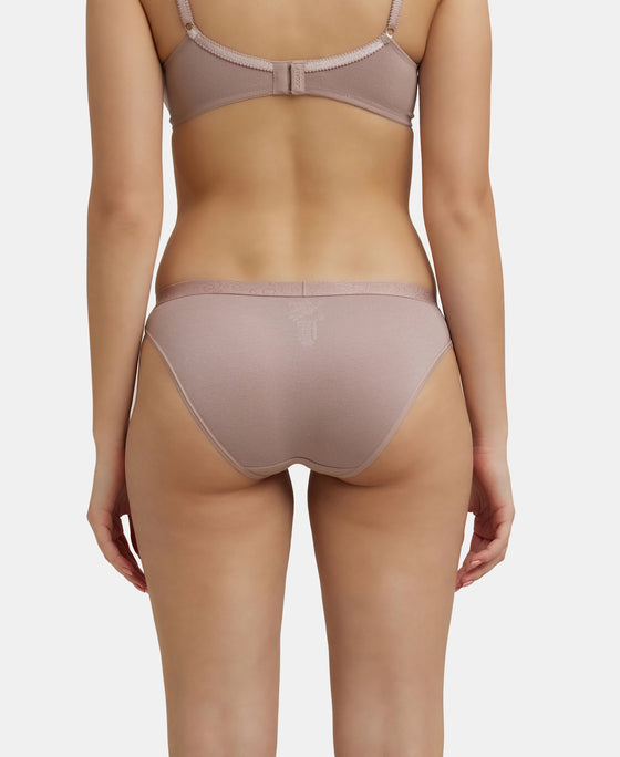 Medium Coverage Super Combed Cotton Elastane Stretch Bikini With Exposed Waistband and StayFresh Treatment - Assorted (Pack of 3)