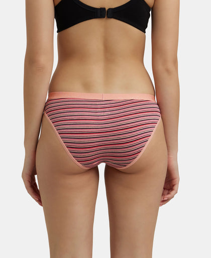Medium Coverage Super Combed Cotton Elastane Stretch Mid Waist Bikini With Exposed Waistband and StayFresh Treatment - Assorted (Pack of 5)