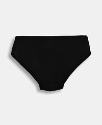 Super Combed Cotton Solid Brief with Ultrasoft Waistband - Black, Dark Khaki & Portwine (Pack of 3)