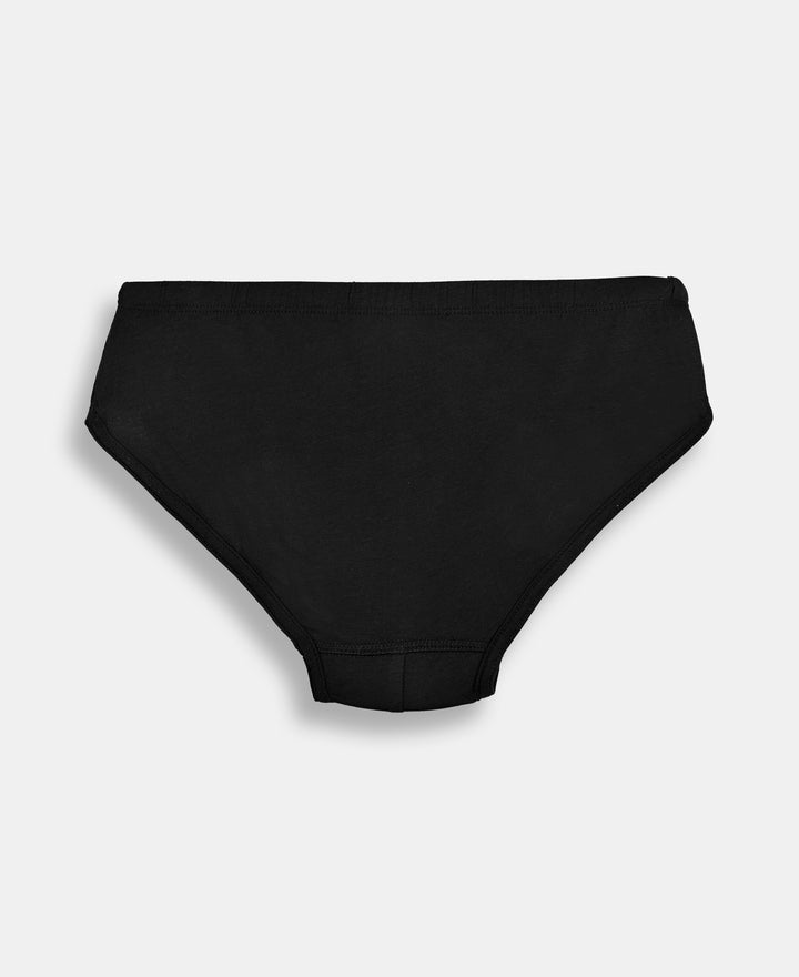 Super Combed Cotton Solid Brief with Ultrasoft Waistband - Black, Navy & Sleet (Pack of 3)