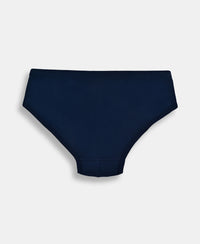 Super Combed Cotton Solid Brief with Ultrasoft Waistband - Black, Navy & Sleet (Pack of 3)