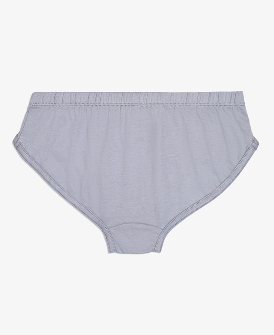 Super Combed Cotton Solid Brief with Ultrasoft Waistband - Coronet Blue, Chilli Pepper & Sleet (Pack of 3)