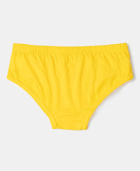 Super Combed Cotton Solid Brief with Ultrasoft Waistband - Coronet Blue, Dandelion Yellow & Navy (Pack of 3)