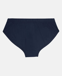Super Combed Cotton Solid Brief with Ultrasoft Waistband - Cornsilk, Navy & Sleet (Pack of 3)