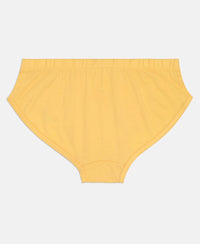 Super Combed Cotton Solid Brief with Ultrasoft Waistband - Cornsilk, Navy & Sleet (Pack of 3)