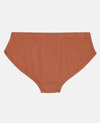 Super Combed Cotton Solid Brief with Ultrasoft Waistband - Navy, Black & Raw Sienna (Pack of 3)