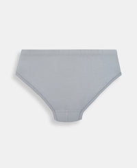 Super Combed Cotton Solid Brief with Ultrasoft Waistband - Navy, Sleet & Sundried Tomato (Pack of 3)