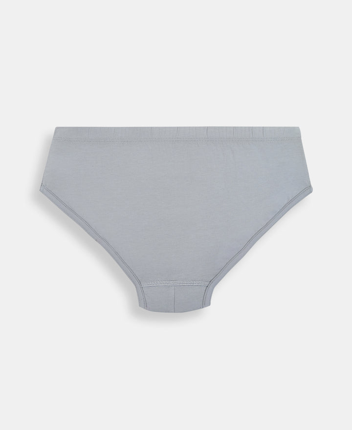 Super Combed Cotton Solid Brief with Ultrasoft Waistband - Navy, Sleet & Sundried Tomato (Pack of 3)