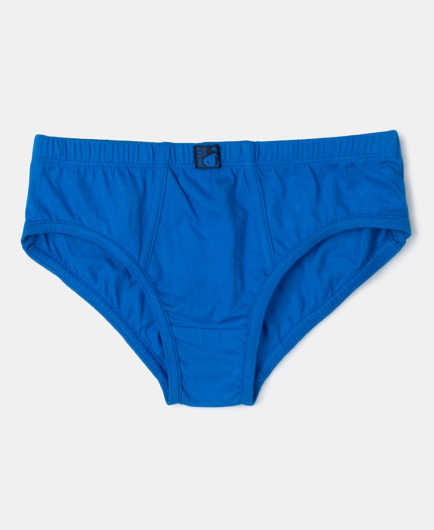 Super Combed Cotton Solid Brief with Ultrasoft Waistband - Rich Royal Blue, Black & Chilli Pepper (Pack of 3)