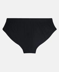 Super Combed Cotton Solid Brief with Ultrasoft Waistband - Sleet, Black & Raw Sienna (Pack of 3)