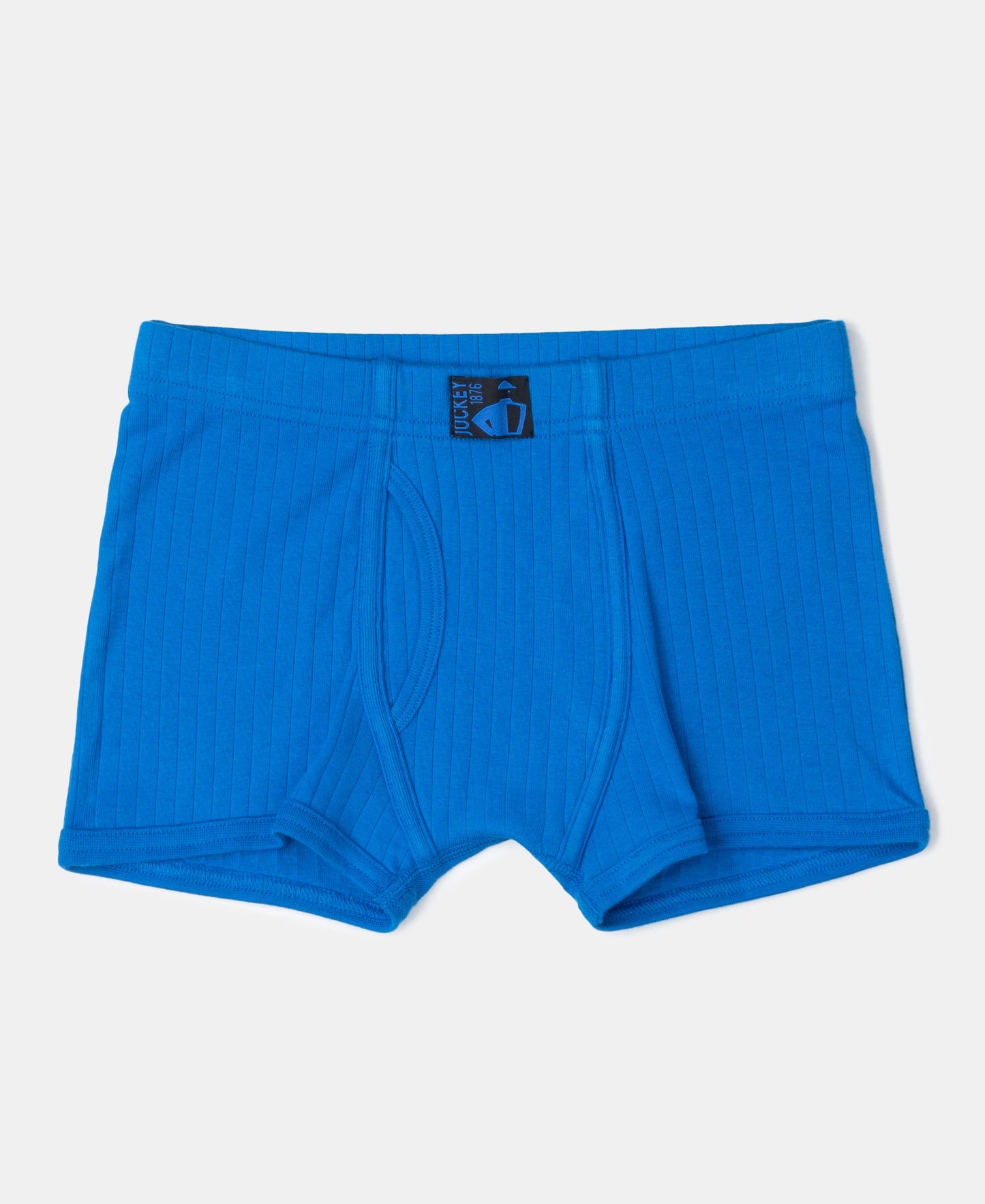 Super Combed Cotton Rib Fabric Solid Trunk with Front Open Fly and Ultrasoft Waistband - Rich Royal Blue, Black & Chilli Pepper (Pack of 3)