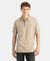 Super Combed Cotton Rich Solid Half Sleeve Polo T-Shirt - Desert Taupe