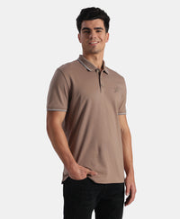 Super Combed Cotton Rich Solid Half Sleeve Polo Tshirt - Leafless Tree