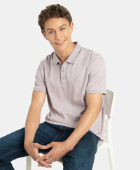 Super Combed Cotton Rich Solid Half Sleeve Polo T-Shirt - Nirvana