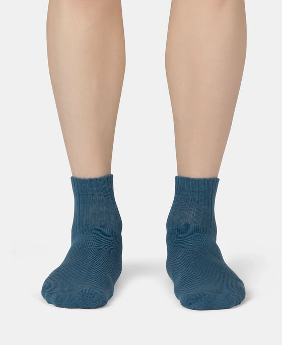 Compact Cotton Terry Ankle Length Socks With StayFresh Treatment - Stellar