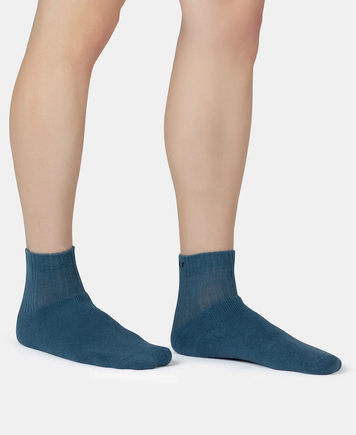 Compact Cotton Terry Ankle Length Socks With StayFresh Treatment - Stellar