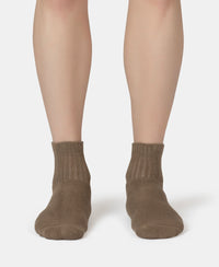 Compact Cotton Terry Ankle Length Socks With StayFresh Treatment - Timber Wolf