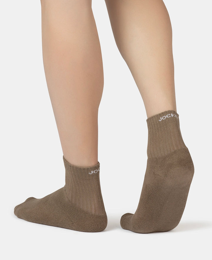 Compact Cotton Terry Ankle Length Socks With StayFresh Treatment - Timber Wolf