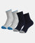 Compact Cotton Stretch Ankle Length Socks with StayFresh Treatment - Light Grey Melange & Navy (Pack of 2)