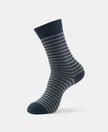Compact Cotton Elastane Stretch Crew Length Socks With StayFresh Treatment - Black