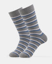 Compact Cotton Elastane Stretch Crew Length Socks With StayFresh Treatment - Mid Grey Melange