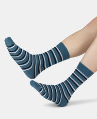 Compact Cotton Elastane Stretch Crew Length Socks With StayFresh Treatment - Stellar