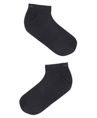 Compact Cotton Elastane Stretch Low Show Socks With StayFresh Treatment - Black