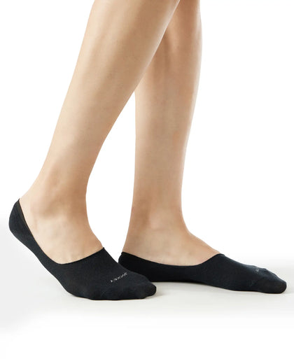 Compact Cotton Elastane Stretch No Show Socks With StayFresh Treatment - Black, Grey & Navy (Pack of 3)