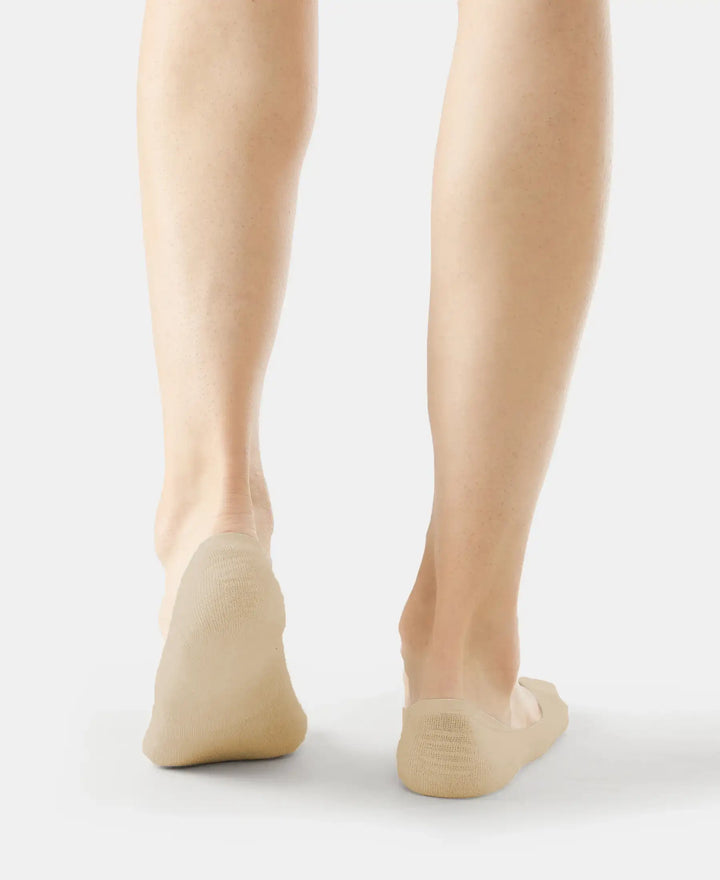 Compact Cotton Elastane Stretch No Show Socks With StayFresh Treatment - Skin