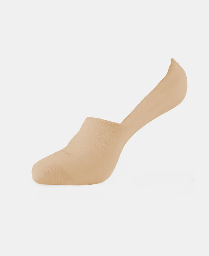 Compact Cotton Elastane Stretch No Show Socks With StayFresh Treatment - Skin