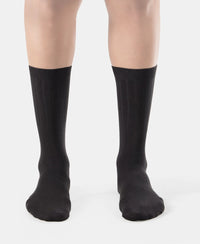 Women's Blended Modal Stretch Crew Length Thermal Socks with StayFresh Treatment - Black