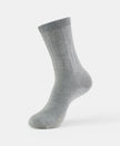 Blended Modal Stretch Crew Length Thermal Socks With StayFresh Treatment - Mid Grey Melange
