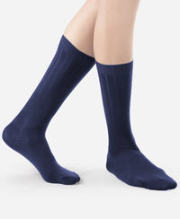 Women's Blended Modal Stretch Crew Length Thermal Socks With StayFresh Treatment - Navy