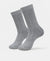 Microfiber and Compact Cotton Stretch Crew Length Thermal Socks With StayWarm Technology - Mid Grey Melange