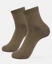 Mercerized Cotton Stretch Ankle Length Socks with StayFresh Treatment - Olive