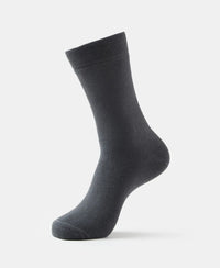 Modal Cotton Elastane Stretch Crew Length Socks with StayFresh Treatment - Gunmetal