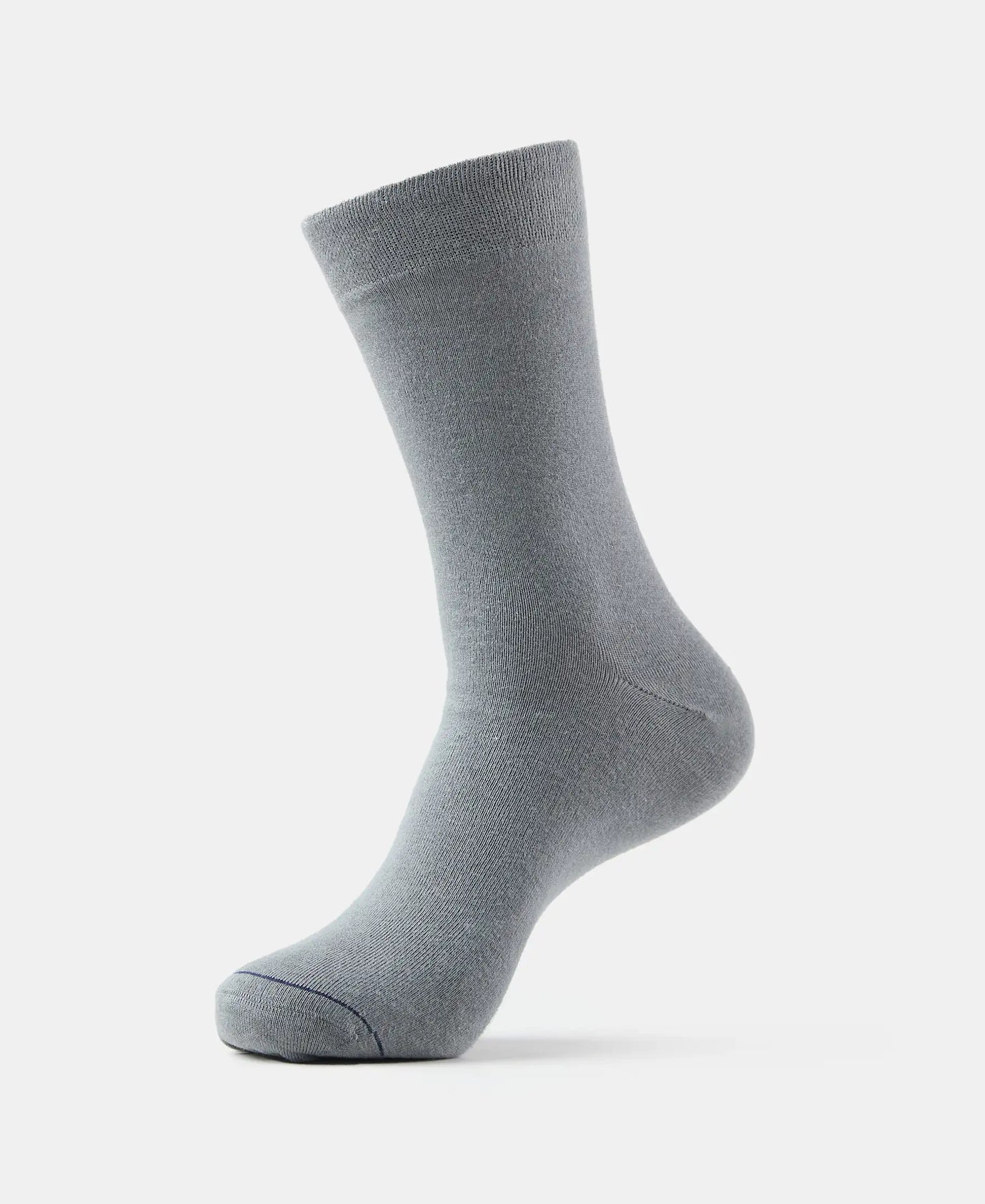 Modal Cotton Elastane Stretch Crew Length Socks with StayFresh Treatment - Mid Grey