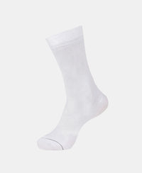 Modal Cotton Elastane Stretch Crew Length Socks with StayFresh Treatment - White