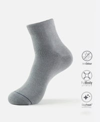 Modal Cotton Elastane Stretch Ankle Length Socks with StayFresh Treatment - Mid Grey