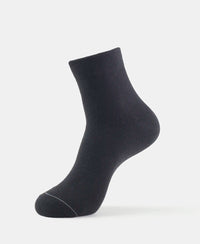 Modal Cotton Elastane Stretch Ankle Length Socks with StayFresh Treatment - Black
