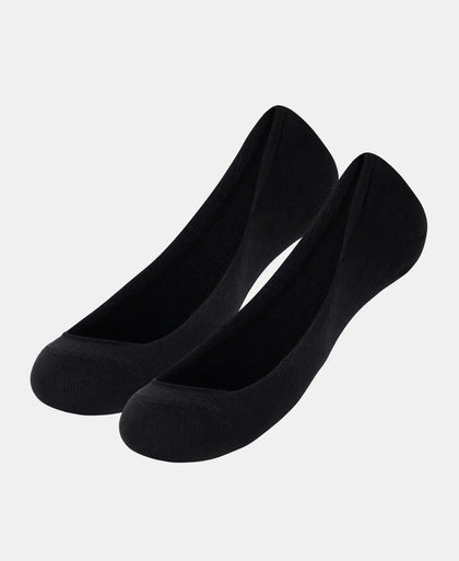 Compact Cotton Stretch No Show Socks With Stay Fresh Treatment - Black