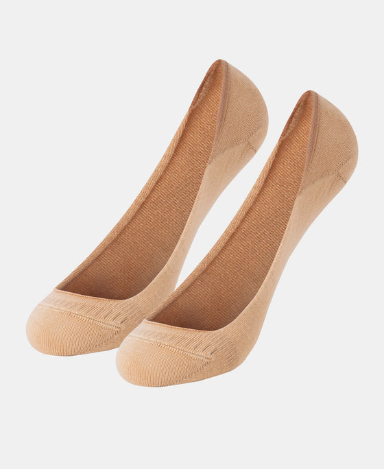 Compact Cotton Stretch No Show Socks With Stay Fresh Treatment - Skin