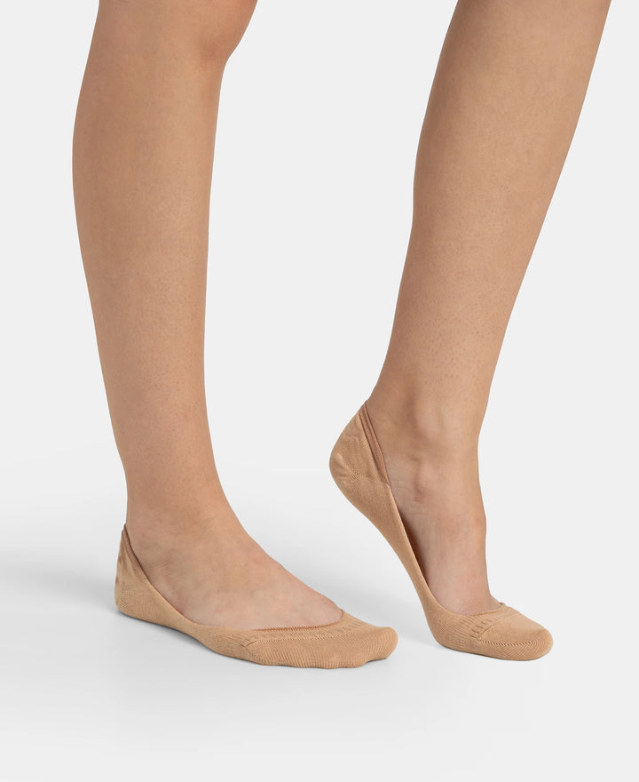 Compact Cotton Stretch No Show Socks With Stay Fresh Treatment - Skin