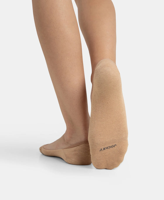 Compact Cotton Stretch No Show Socks With Stay Fresh Treatment - Skin