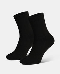 Acrylic Polyester Nylon Stretch Ankle Length Socks with StayFresh Treatment - Black