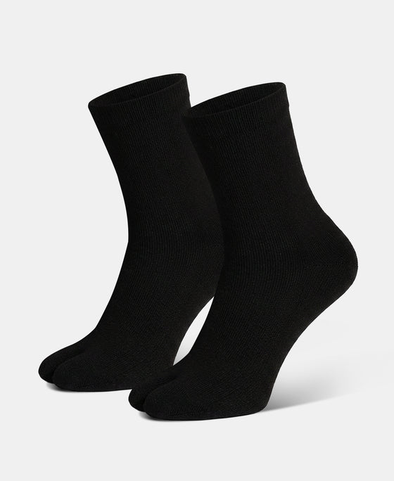Acrylic Polyester Nylon Stretch Ankle Length Socks with StayFresh Treatment - Black