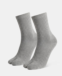 Acrylic Polyester Nylon Stretch Ankle Length Socks with StayFresh Treatment - Grey Melange
