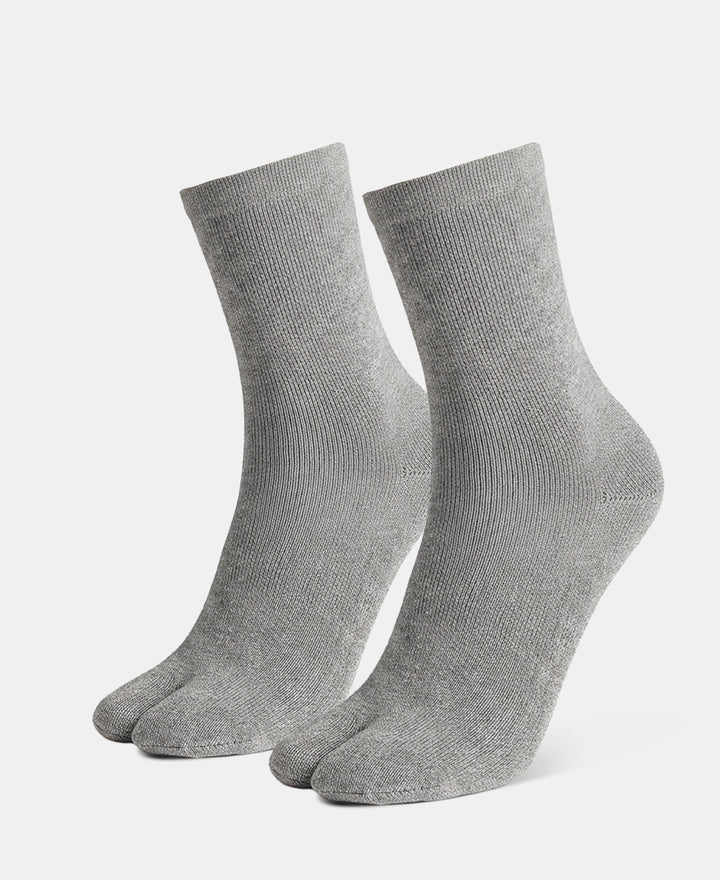 Acrylic Polyester Nylon Stretch Ankle Length Socks with StayFresh Treatment - Grey Melange