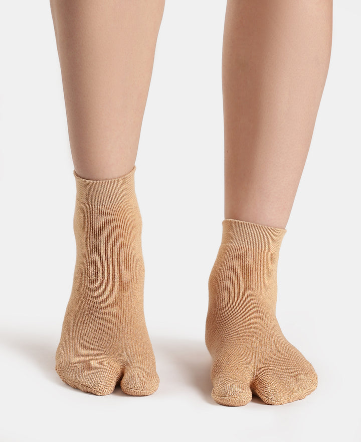 Acrylic Polyester Nylon Stretch Ankle Length Socks with StayFresh Treatment - Skin